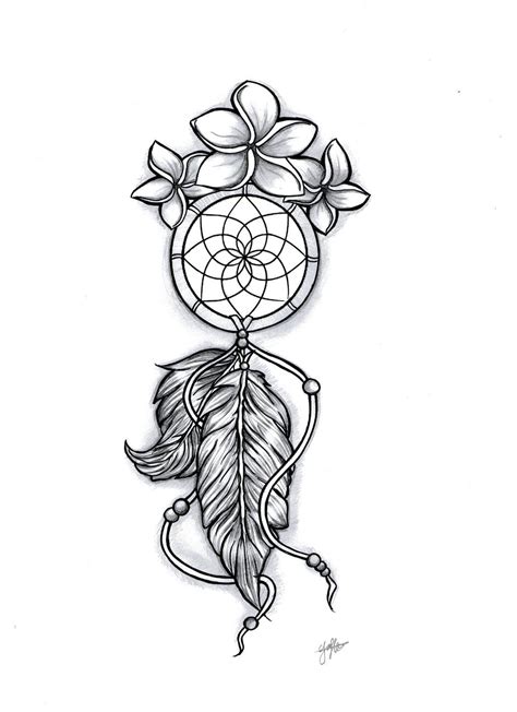 creative tattoo design drawings dream catcher.